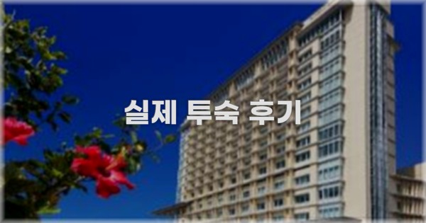 💬 실제 투숙 후기